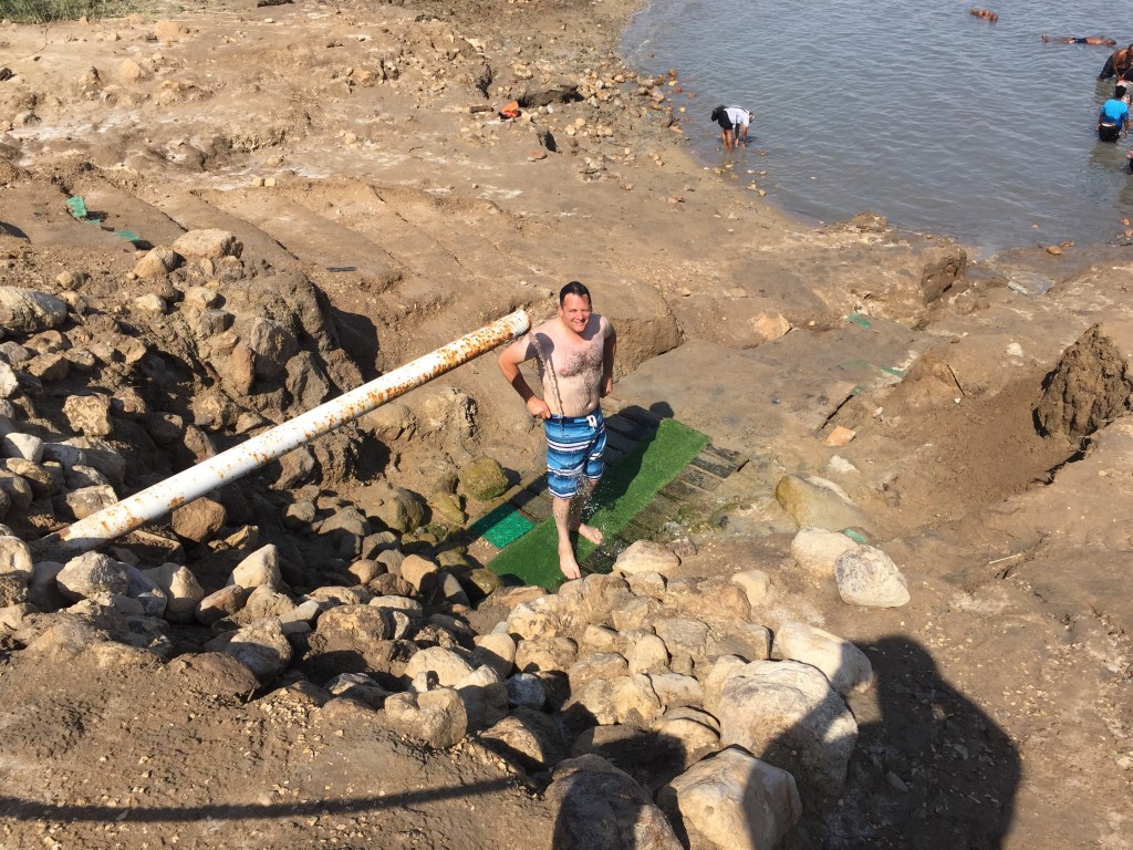 Israel 36 Fresh water wash after swimming in Dead Sea